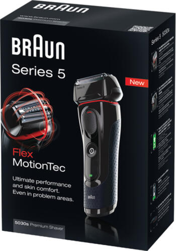 Braun Series 5 5030S Folienschaber Trimmer Schwarz, Rot