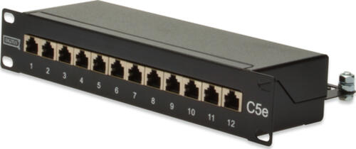 Digitus CAT 5e, Class D Patch Panel, geschirmt, schwarz