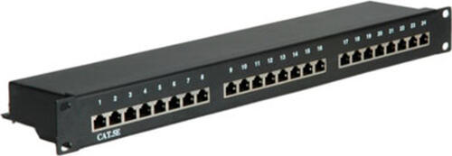 VALUE Kat. 5e 19-Patchpanel, 24P, geschirmt, schwarz