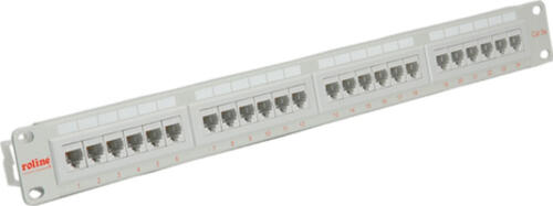 ROLINE Kat.5e 19-Panel, 24 Ports, UTP, lichtgrau