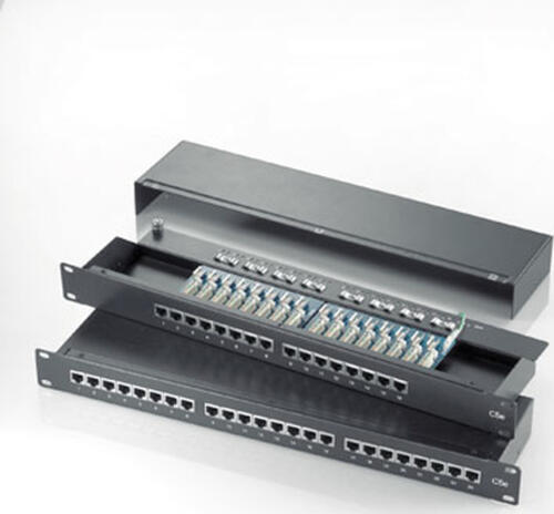 ROLINE 19-Patchpanel 1 HE, 24 Ports, Kat.5e, schwarz