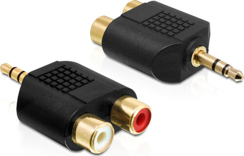 DeLOCK 65365 Kabeladapter 3.5mm 2xRCA Schwarz