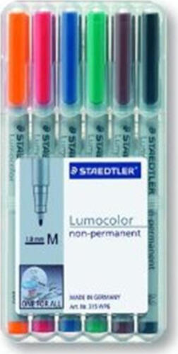 Staedtler 315 WP6 Marker 1 Stück(e) Schwarz, Blau, Braun, Grün, Orange, Rot