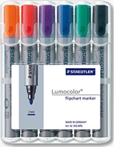 Staedtler 356 WP6 Marker 6 Stück(e) Schwarz, Blau, Grün, Orange, Rot, Violett