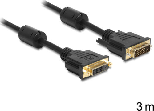 DeLOCK DVI-D/DVI-D 3m DVI-Kabel Schwarz