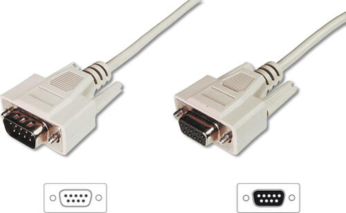 Digitus Datatransfer Verlängerungskabel, D-Sub9/St - D-Sub9/Bu