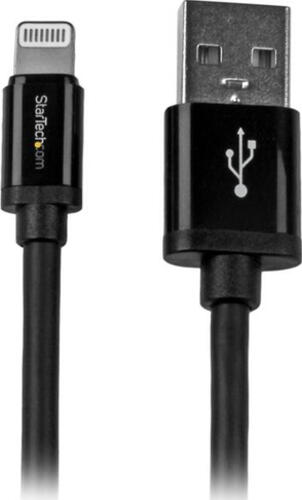 StarTech.com 2m Apple 8 Pin Lightning Connector auf USB Kabel - Schwarz - USB Kabel für iPhone / iPod / iPad