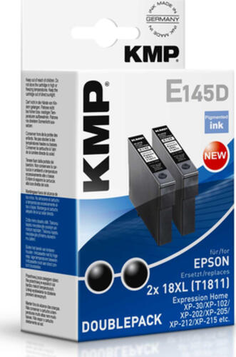 KMP E145D Druckerpatrone 2 Stück(e) Schwarz