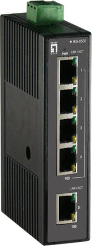 LevelOne IES-0500 Netzwerk-Switch Unmanaged Fast Ethernet (10/100) Schwarz