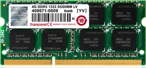 Transcend 4GB DDR3 1333 Speichermodul 1 x 8 GB 1333 MHz