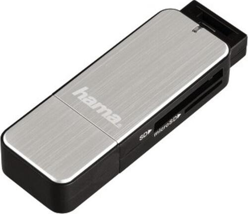 Hama 123900 Kartenleser USB 3.2 Gen 1 (3.1 Gen 1) Schwarz, Silber