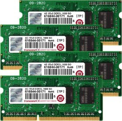 Transcend JetRam 16GB KIT (4GB x 4) Speichermodul 4 x 4 GB DDR3 1600 MHz