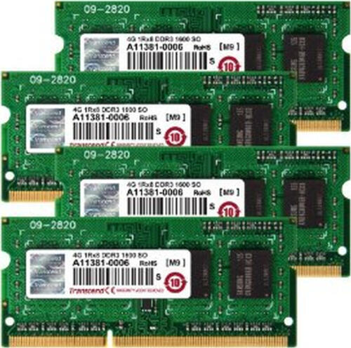 Transcend JetRam 16GB KIT (4GB x 4) Speichermodul 4 x 4 GB DDR3 1600 MHz