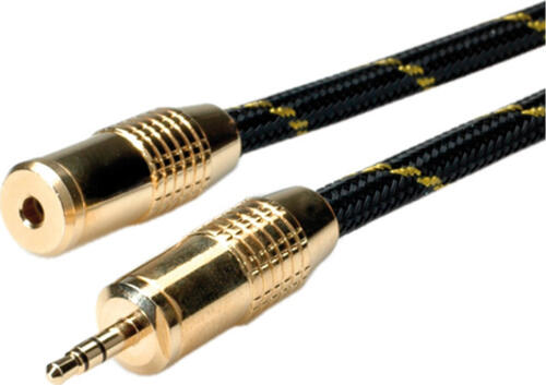 ROLINE 11.88.4753 Audio-Kabel 2,5 m 3.5mm Schwarz, Gold