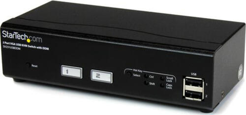 StarTech.com 2 Port USB VGA KVM Switch mit DDM Fast Switching und Kabeln