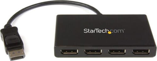 StarTech.com 4-Port Multi-Monitor DisplayPort Adapter, DP auf 4x DisplayPort 1.2 Splitter, Vierfach 1080p 60Hz Computer MST Hub, nur Windows, Treibelos