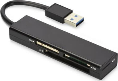 Ednet USB 3.0 Kartenleser, 4-port Unterstützt MS,SD,T-flash,CF Formate Schwarz