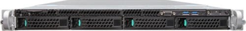 Intel R1304WT2GSR Server-Barebone Intel C612 LGA 2011-v3 Rack (1U) Schwarz, Metallisch