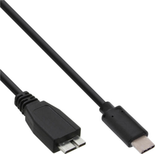 InLine USB 3.2 Gen.1x2 Kabel, USB-C Stecker an Micro-B Stecker, schwarz, 1m