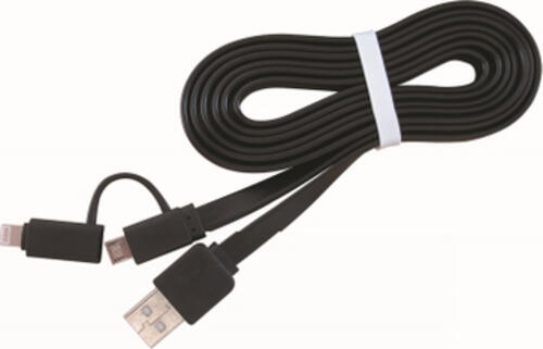 Gembird CC-USB2-AMLM2-1M USB Kabel USB A Micro-USB B/Lightning Schwarz