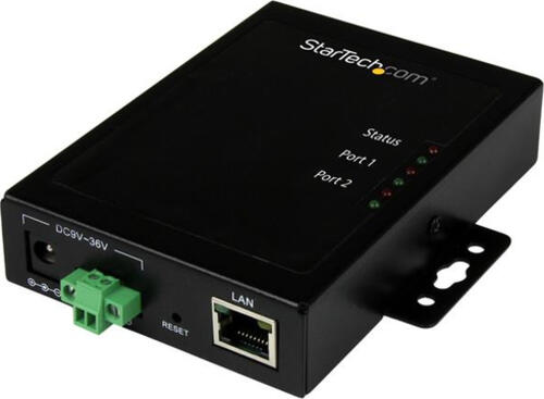 StarTech.com 2 Port Seriell auf IP Geräte Server - RS232 - Metall und Montierbar