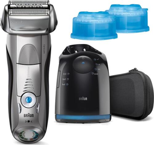 Braun Series 7 7899cc + CCR2 Folienschaber Trimmer Silber