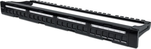 Intellinet 24-Port Patchpanel, unbestückt, 19, 1 HE, schwarz