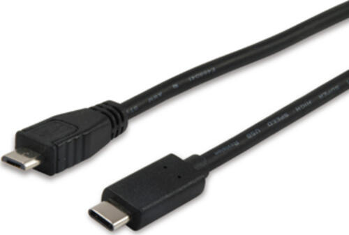 Equip 12888407 USB Kabel USB 2.0 1 m Micro-USB B USB C Schwarz