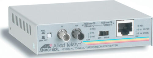 Allied Telesis 10/100TX to 10FL/100SX 850nm Fiber SC Media Converter