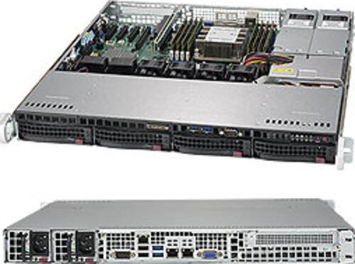 Supermicro SuperServer 5019P-MTR Intel C622 LGA 3647 (Socket P) Rack (1U) Schwarz