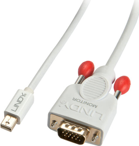 Lindy 41966 Videokabel-Adapter 1 m VGA (D-Sub) Mini DisplayPort Weiß