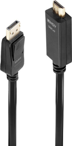 Lindy 36920 Videokabel-Adapter 0,5 m DisplayPort HDMI Typ A (Standard) Schwarz