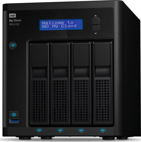 Western Digital PR4100 NAS Desktop Intel Pentium N3710 4 GB 40 TB HDD Schwarz