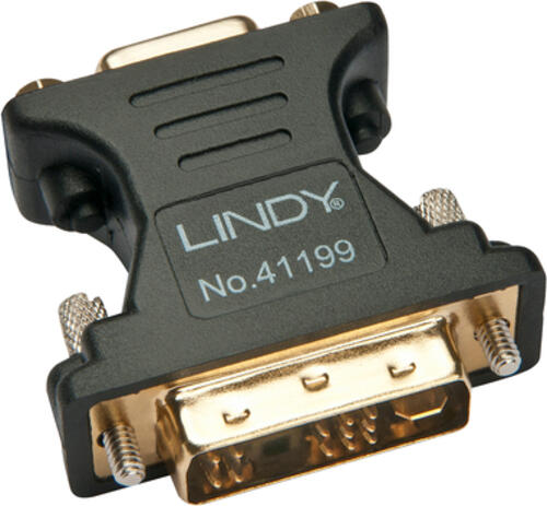 Lindy 41199 Kabeladapter VGA DVI-I Schwarz, Gold