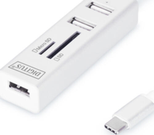 Digitus USB Typ-C OTG 3-Port Hub + Kartenleser