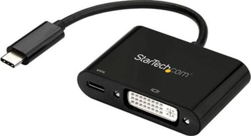 StarTech.com USB-C auf DVI Adapter mit USB Stromversorgung -1920 x 1200 - Schwarz