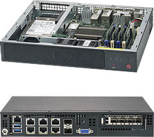 Supermicro SuperServer E300-9A Intel SoC BGA 1310 Rack (1U) Schwarz