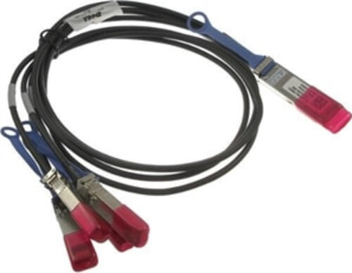 DELL QSFP28 - 4 x SFP28, 2 m InfiniBand/Glasfaserkabel 4x SFP28 Schwarz, Rot
