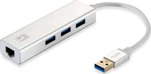 LevelOne USB-0503 Gigabit USB Netzwerkadapter mit USB Hub