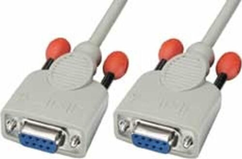 Lindy 3m Null modem cable Serien-Kabel Weiß