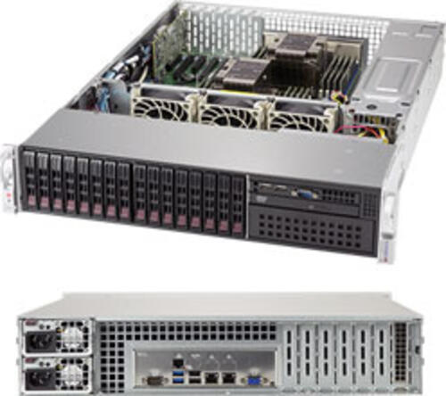 Supermicro SYS-2029P-C1RT Server-Barebone Intel C622 LGA 3647 (Socket P) Rack (2U) Schwarz