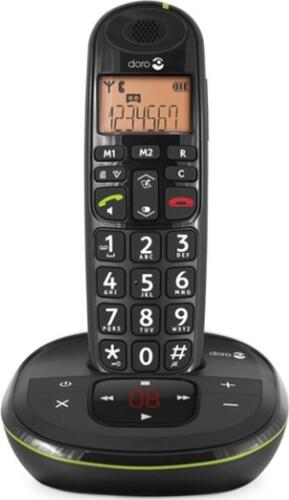 Doro PhoneEasy 105wr DECT-Telefon Anrufer-Identifikation Schwarz