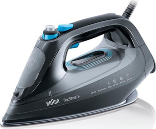 Braun TexStyle 9 SI 9188 E BK Dampfbügeleisen Eloxalsohle 2800 W Schwarz