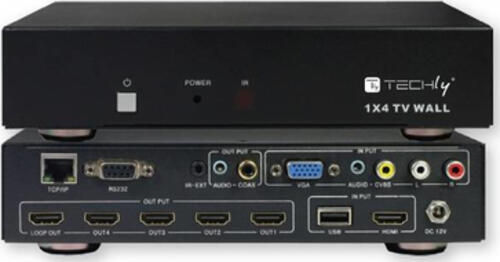 Techly IDATA-HDMI-MX14 Videosplitter 4x HDMI