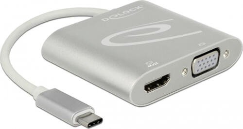 DeLOCK 87705 USB-Grafikadapter 3840 x 2160 Pixel Silber