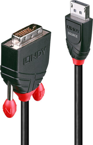 Lindy 41490 Videokabel-Adapter 1 m DVI-D DisplayPort Schwarz