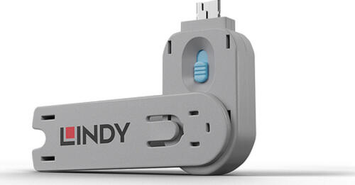 Lindy 40622 Schnittstellenblockierung Türblockierschlüssel USB Typ-A Blau Acrylnitril-Butadien-Styrol (ABS) 1 Stück(e)