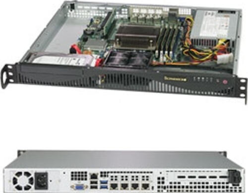 Supermicro SuperServer 5019C-M4L Intel C242 LGA 1151 (Socket H4) Rack (1U) Schwarz