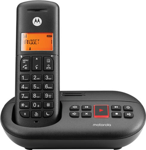 Motorola E211 DECT-Telefon Anrufer-Identifikation Schwarz