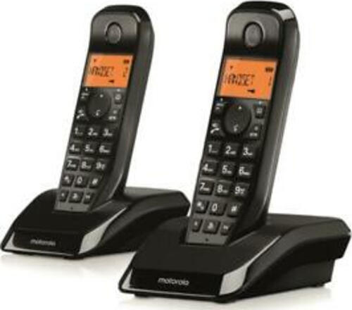 Motorola S12 Duo DECT-Telefon Anrufer-Identifikation Schwarz